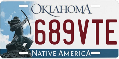 OK license plate 689VTE