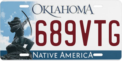 OK license plate 689VTG