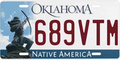 OK license plate 689VTM