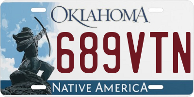 OK license plate 689VTN