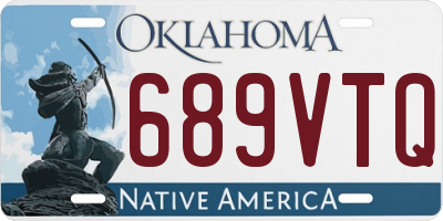 OK license plate 689VTQ