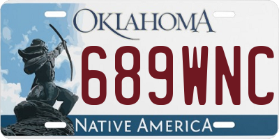 OK license plate 689WNC