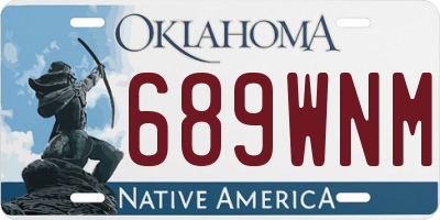 OK license plate 689WNM