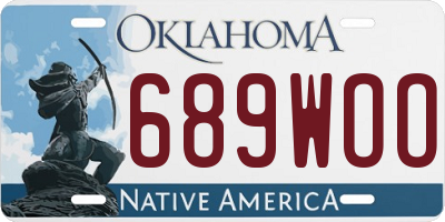OK license plate 689WOO