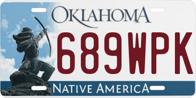 OK license plate 689WPK