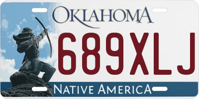 OK license plate 689XLJ