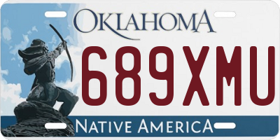 OK license plate 689XMU