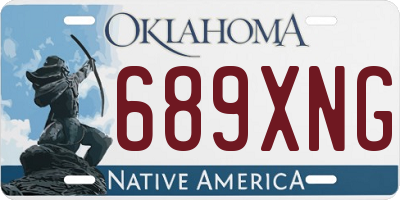 OK license plate 689XNG