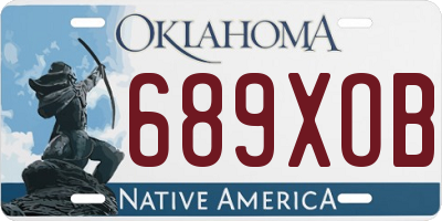 OK license plate 689XOB
