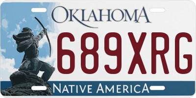 OK license plate 689XRG