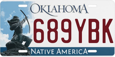 OK license plate 689YBK