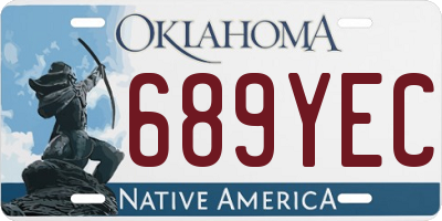 OK license plate 689YEC