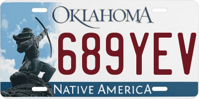 OK license plate 689YEV