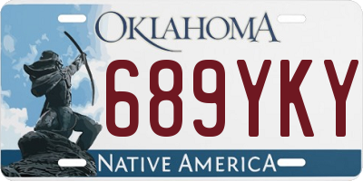 OK license plate 689YKY