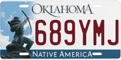 OK license plate 689YMJ