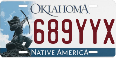 OK license plate 689YYX