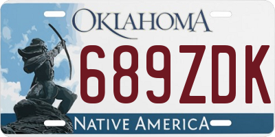 OK license plate 689ZDK