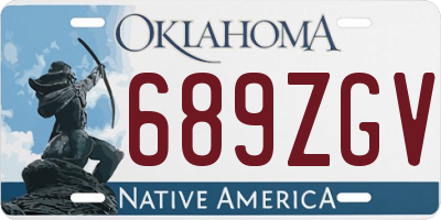 OK license plate 689ZGV
