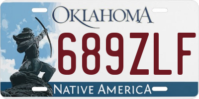 OK license plate 689ZLF