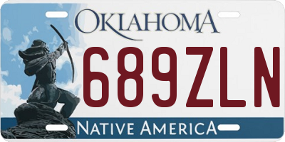 OK license plate 689ZLN