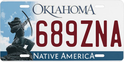 OK license plate 689ZNA