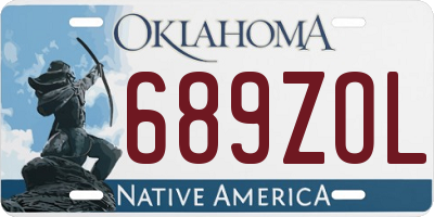 OK license plate 689ZOL