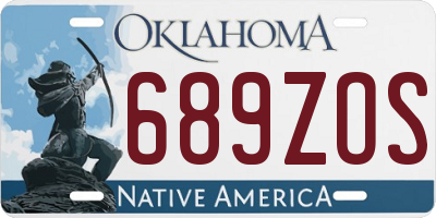 OK license plate 689ZOS