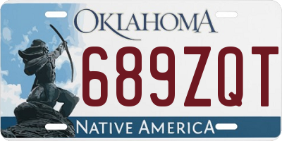 OK license plate 689ZQT