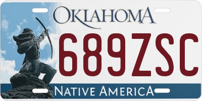 OK license plate 689ZSC