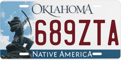 OK license plate 689ZTA