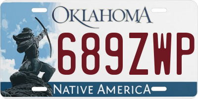 OK license plate 689ZWP