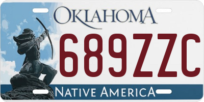 OK license plate 689ZZC