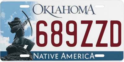 OK license plate 689ZZD
