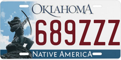 OK license plate 689ZZZ