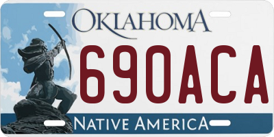 OK license plate 690ACA