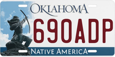OK license plate 690ADP