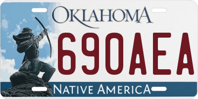 OK license plate 690AEA