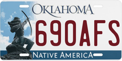 OK license plate 690AFS