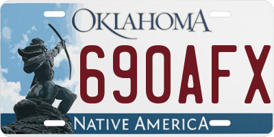 OK license plate 690AFX