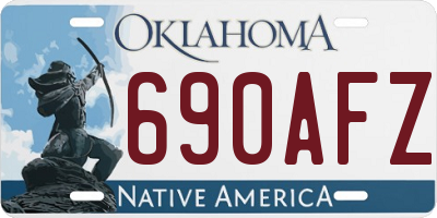 OK license plate 690AFZ