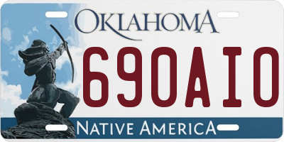 OK license plate 690AIO