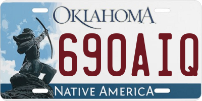OK license plate 690AIQ