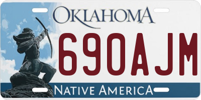 OK license plate 690AJM