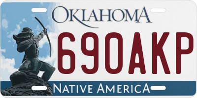 OK license plate 690AKP
