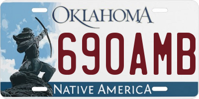 OK license plate 690AMB