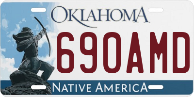 OK license plate 690AMD