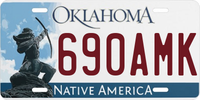 OK license plate 690AMK