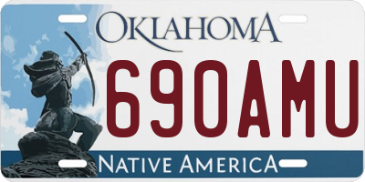 OK license plate 690AMU