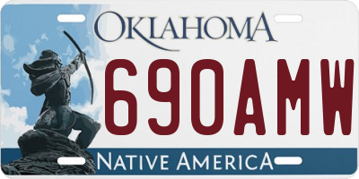 OK license plate 690AMW