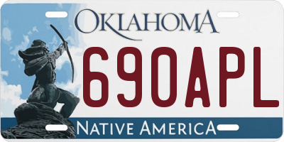 OK license plate 690APL